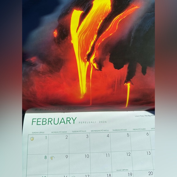 568. HAWAII The Big Island 2026 Landscape Calendar NWT - Picture 2 of 3